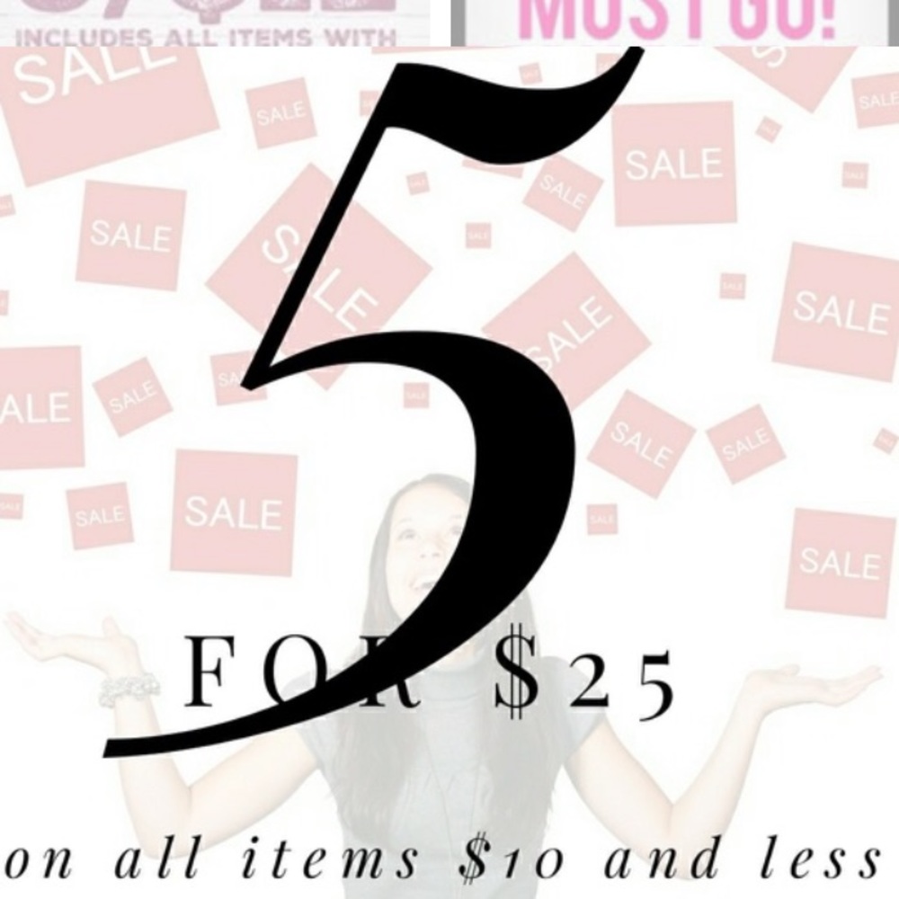 SUPER SALE! Applies to items marked $10 or less!